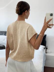 Siren Gaze Women's Floral Print Crew Neck Batwing Sleeve Casual Loose Knit Top,Knitted Sweater Summer