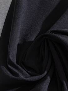 Franclia 女式夏季双排扣短袖休闲连体裤 - 黑色 - 查看 4