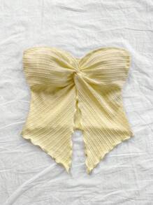 SHEIN Top tipo tanque asimétrica, minimalista y cómoda para niñas preadolescentes