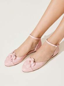 CUCCOO CHICEST 圆头花卉优雅女士平底鞋 - 粉色 - 查看 8