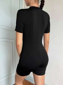 SHEIN Dziewczęcy kombinezon slim fit casual minimalistyczny wygodny krótki rękaw