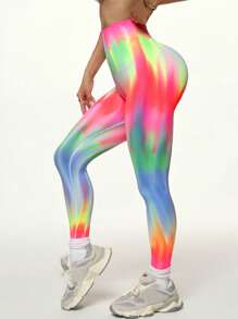 SHEIN Sport Studio Nahtlose, hochdehnbare, hochsitzende Bodycon-Formende-Leggins