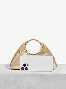 SHEIN SXY Ladies,Women Top Handle Bag ,Fashionable,Simple, Refined, Elegant, Gold,For Cocktail Party,Party,Prom,Club,Date,Birthday,Evening,Date Night, Shopping,Afternoon Tea