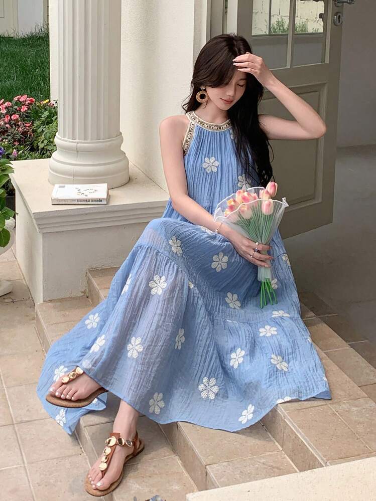 korean fashion summer dress Korean Summer Modest Dresses Hot Urban V-Neck Long Dress Korean Fashion  Robe Summer Dresses Womens