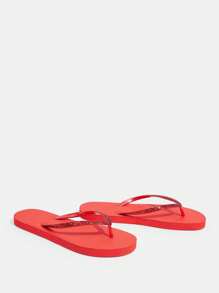 Grefit Star Print Flat Slippers, Sandals Suitable For Indoor, Beach And Outdoor Wear - Red - View 4
