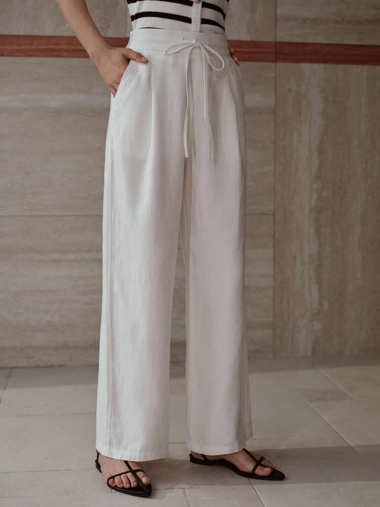 PANTALON EN LIN POUR FEMMES - DÉCONTRACTÉ ET , TISSU EN LIN TENCEL, PEAU-AMICAL ET CONFORTABLE
