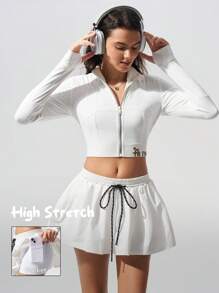 Fluxe Pantalones cortos deportivos de verano de unicolor, informales, con cordón en la cintura y sueltos