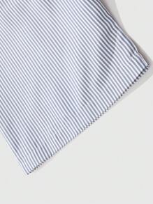 ROMWE MEN Street Life 2 件男士复古文艺复兴风格丘比特天使印花衬衫搭配运动短裤，春夏季休闲装 - 彩色 - 查看 6