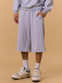 Musero Quần short chạy bộ Jersey co giãn Mùa xuân, Mùa hè, Ngày lễ, Kỳ nghỉ, - Xám - Xem 1