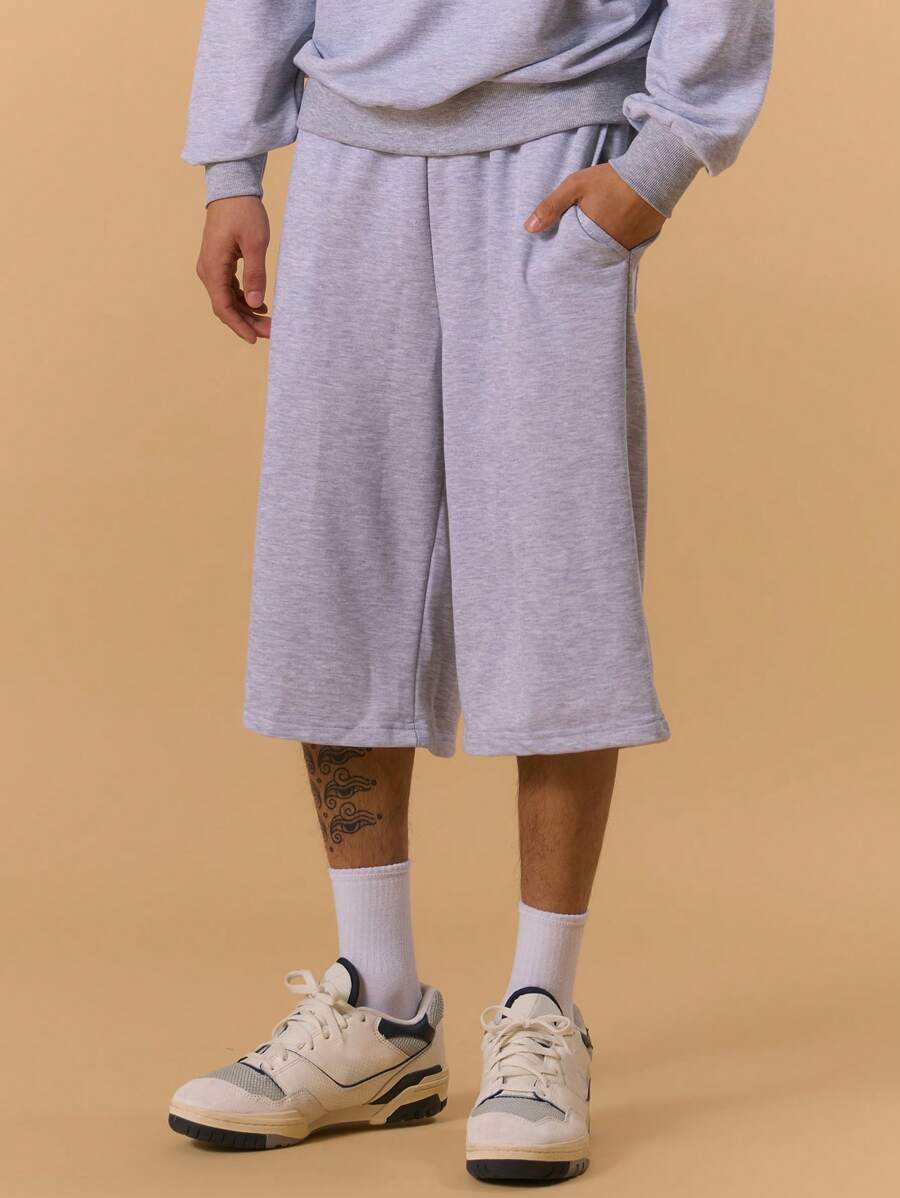 Musero Quần short chạy bộ Jersey co giãn Mùa xuân, Mùa hè, Ngày lễ, Kỳ nghỉ, - Xám - Xem 1