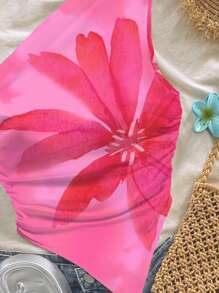 Soleia 大码女式休闲复古花卉印花上衣，适合夏季度假 - 彩色 - 查看 5