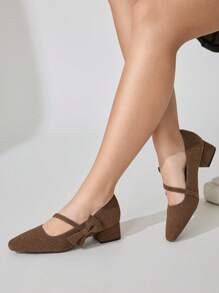 CUCCOO CHICEST Brown Bowknot Chunky Heel Fashion Women High Heel Shoes - Brown - View 8