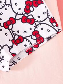 HELLO KITTY AND FRIENDS | SHEIN 1pc Men's Comfy Cute Cartoon Black And White Print Yellow Boxer Briefs,Basic Comfortable Casual ,Soft,Cute,