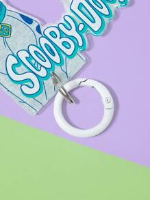 SCOOBY-DOO X SHEIN Cute Acrylic Food Pattern Carabiner Keychain, Cool - Blue and White - View 3