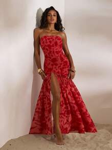 Opulessa Opulessa Brand Knitting Mesh Print Form-Fitting Slit Dress For Women,Vacation Style,Knitted Graphic Printed,Bohemia Beach Vacation Outfits,Boho Chic,Holiday Festival Outfits,Beach Outfits For Woman,Graduation Outfit,Birthday Outfits For Women,Beach Essentials,Airport Outfit For Women,4th Of July Women,Club Outfit,Country Outfits Women,Tea Party Dress,Birthday Dress,Boho Clothes Women,Garden Wedding Guest Dress