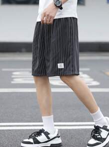 PantsHub 2 件青少年男童休闲学院风纯色短裤，通勤、上学、日常休闲、运动皆宜，适合春夏季 - 彩色 - 查看 6