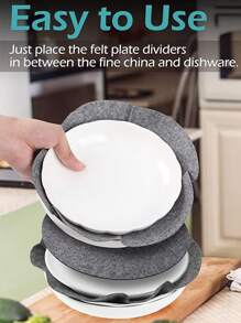 10/30 szt. okrągłych filcowych uchwytów na garnki i separatorów do talerzy Felt Mate - 3 rozmiary, odporne na zarysowania, odporne na ciepło, wielofunkcyjne akcesoria kuchenne do ochrony naczyń kuchennych, obiadowych i przechowywania - Wielokolorowe - Zobacz 8