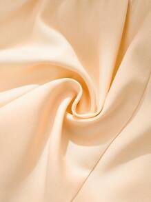 Flirla Áo cánh buộc nơ bèo nhún màu trơn thanh lịch cỡ lớn, dành cho nữ, mùa xuân và mùa hè - Màu vàng - Xem 6