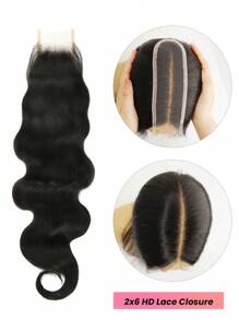 TrueHD 2x6 蕾丝闭合波浪卷发真人发 类似皮肤 高清蕾丝闭合 巴西直发接发 蕾丝前片 真人发 预拔 - SNatural - 查看 4