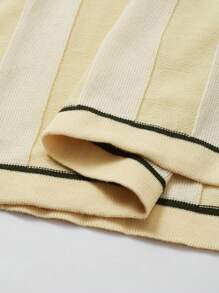 Manfinity Hypemode European And American New Stylish Blogger Design Sporty Contrast Embroidery Men Polo Shirt Yellow Top Men - Yellow - View 8