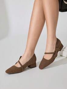 CUCCOO CHICEST Brown Bowknot Chunky Heel Fashion Women High Heel Shoes - Brown - View 9