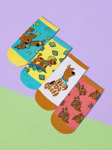 SCOOBY-DOO X SHEIN 4双女式踝袜 - 彩色 - 查看 2