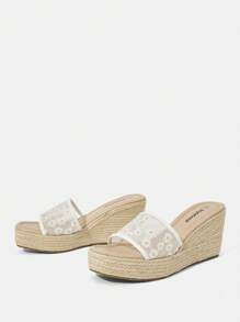 Styleloop Giày Sandal đế xuồng đế xuồng đế xuồng cho nữ - trắng - Xem 5