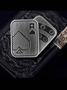 Metalowe zabawki Fidget - Metalowa karta do pokera Push Fidget Slider Zabawka antystresowa, męska zabawka EDC Fidget Toy Haptic Coin, zabawki na biurko Prezenty dla chłopaka i ojca