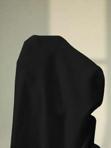 SHEIN PETITE Low Waist Solid Flare Leg Skinny Suit Pants Party Sexy Elegant Date Night Party,Cargo Pants - Black - View 8