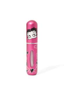 Betty Boop x SHEIN Botella de rociado recargable de 5ml con diseño de personaje de dibujos animados y patrón de corazón, regalos