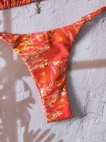 Swim Vcay Springbreak 女式夏季随机印花细肩带性感比基尼泳装 - 彩色 - 查看 6