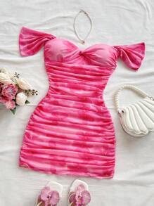 Soleia Summer Vacation Knit Mesh Cute Floral Print Strapless Birthday Tube Bodycon Pink Dress For Women Fall Dresses For Women   School Clothe  Rave Outfits  Concert Tops   Homecoming Dress   Christmas Clothes  Office Dress  Date Night Outfits Women Dress For Wedding Guest  Birthday Dresses For Women   Halloween Costumes  Brunch Outfits For Women  Sexy Bohemian Clothes For Women  Fairycore White Lace Dress Fringe Dress Fall Dresses For Women Teacher Dress Korean Flowy Dress