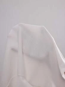 Lumivelle تي شيرت كاجوال للنساء بأكمام قصيرة وقصة مرتد ذو لون أحادي