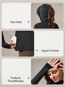 OutZeal OutZeal SunProof UPF50+ Cooling Hooed Sun Protection Jacket Women With Mask, Detachable Brim, Hat Hole