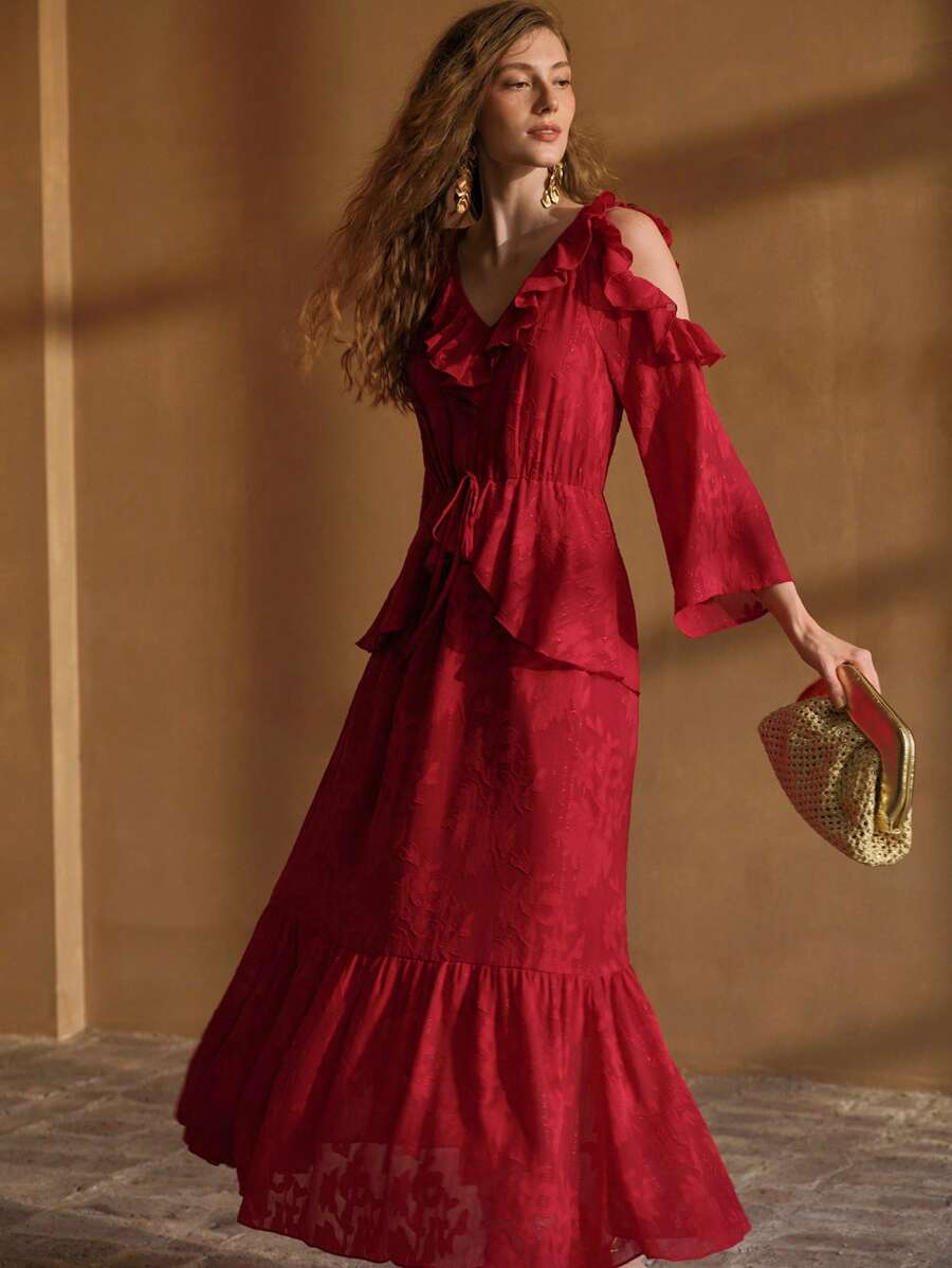 MOTF PREMIUM VÁY XÒE TỤ HÌNH - Đỏ - Xem 1