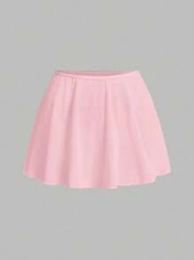 Sweetra 1 件女士优雅宫廷风格青春象牙色婚礼派对公主花领带连体泳衣 - 粉色 - 查看 5