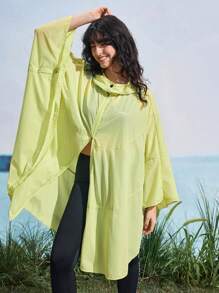 In My Nature Women's Outdoor Rain Jacket, Fashionable For Summer Fluorescent Yellow Jacket Fishing Jacket