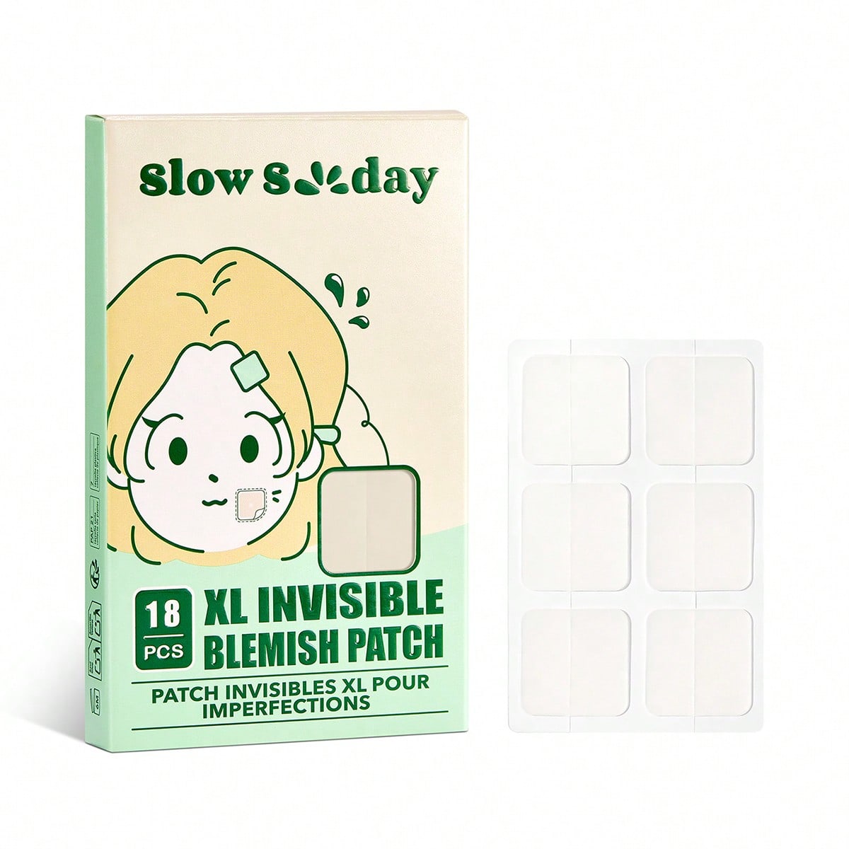 SlowSunday Pro+ Universal Blemish Patch, 104 Pcs, Pimple Patches, Soothe Skin, Hydrocolloid Materials, Ultra-Thin Design, Full Cover, Waterproof & Breathable, Refreshing & Comfortable, Mild & Non-Irritating, For Pre-Makeup And Daily Care, Better Coverage, For Face & Body, For Covering Zits And Blemishes Pimple Patches, Great For Dating, Birthday, Anniversary, Or Any Special Occasion, Ideal For Partyy, Suitable For Summer