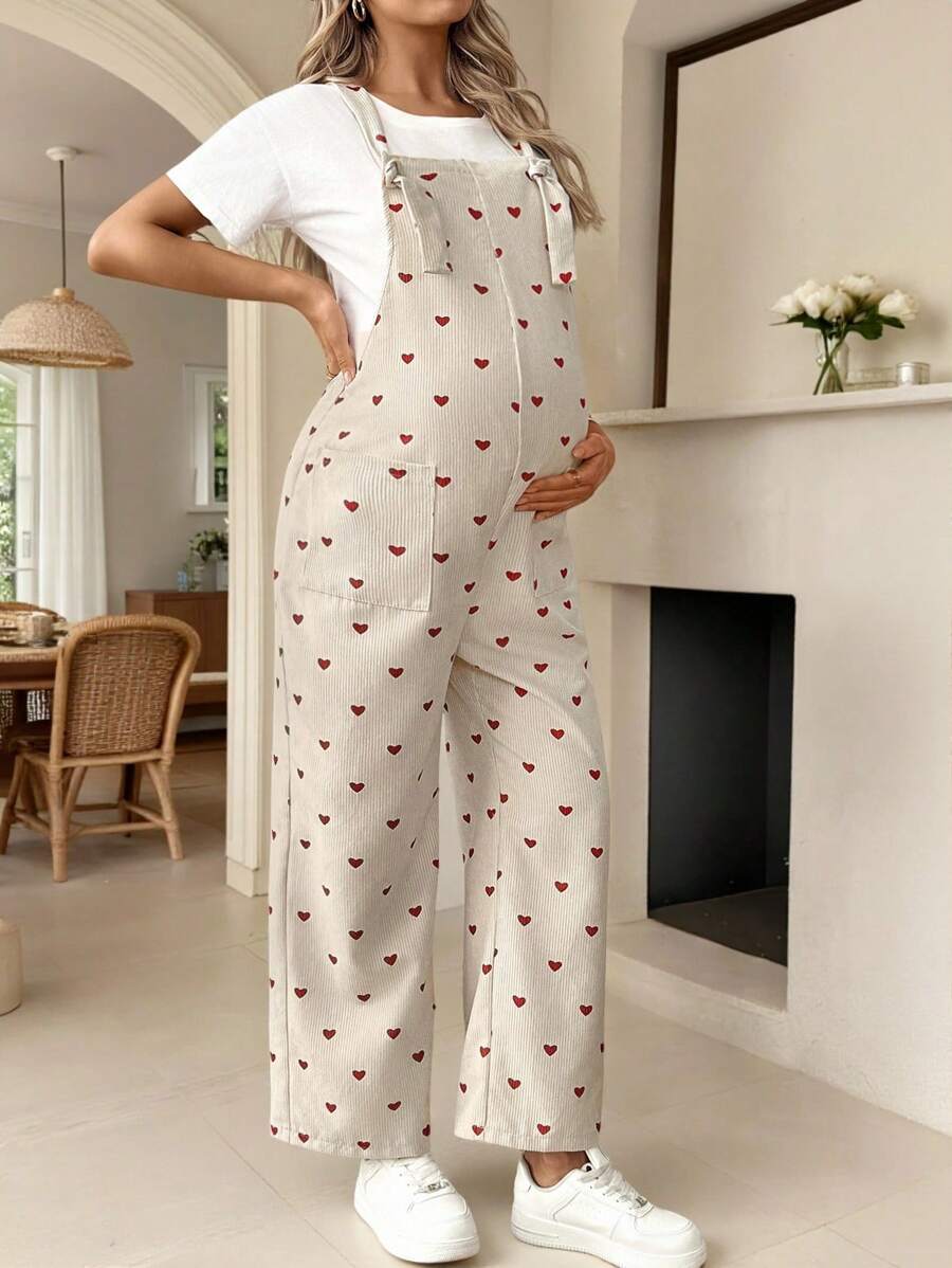SHEIN Maternity Sleeveless Jumpsuit, Fashion And Suitable For Summer