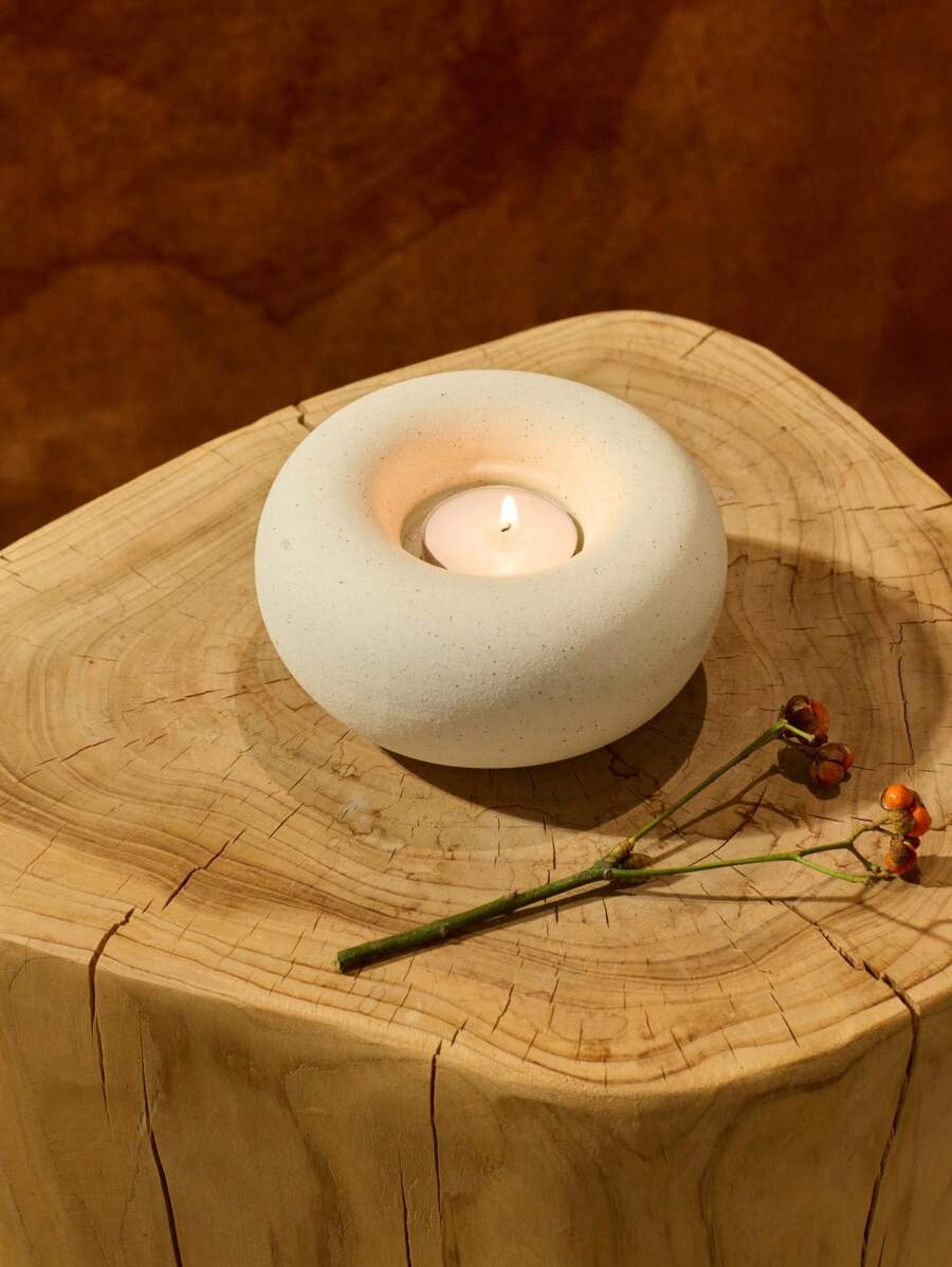 Cirelle 1pc Nordic Style Minimalist White Ceramic Candle Holder
Elegant Accent For Living Room, Bedroom, Office Desk | Ideal Mother's Day, Graduation, Housewarming Gift | Summer Home Refresh Decor | High-End Hotel Supplies And Table Decor