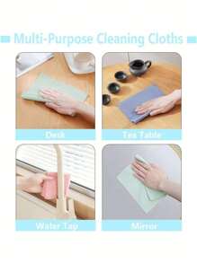 20pcs Dish Towels, 1 Box Of 20 Pieces, Hair Free, Oil Free Reusable Slouchy Rag, Wipe The Table, Clean The Bedroom, Kitchen, Super Fiber Kitchen Dish Cloth