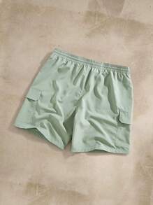Manfinity VCAY Plus Size Men's Loose Casual Woven Summer Shorts, School