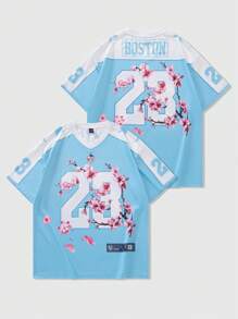 ROMWE MEN Prep Áo thun nam tay ngắn in khẩu hiệu, thích hợp mặc hàng ngày vào mùa xuân và mùa hè - Nhiều màu - Xem 3