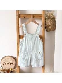 Loomiva Young Boys Casual Outing Collegiate Striped Jumpsuit, Comfortable & Versatile