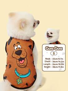 SCOOBY-DOO X SHEIN 1pc Cartoon Pattern Print Pet Vest, Cat, Dog Vest, Sizes XXS-XXXXXL, Extra Small, Extra Large,Dog