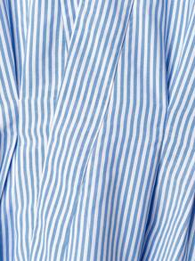 Franclia 2件套：条纹V领收腰短袖衬衫和收腰短裤