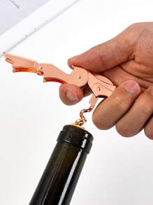 1 pieza/3 piezas Abrebotellas de vino tinto de acero inoxidable multifuncional con forma de caballito de mar, apto para restaurantes y bares, cocinas del hogar, abrebotellas diarios, abrebotellas de cerveza, abrelatas, uso al aire libre, campamento