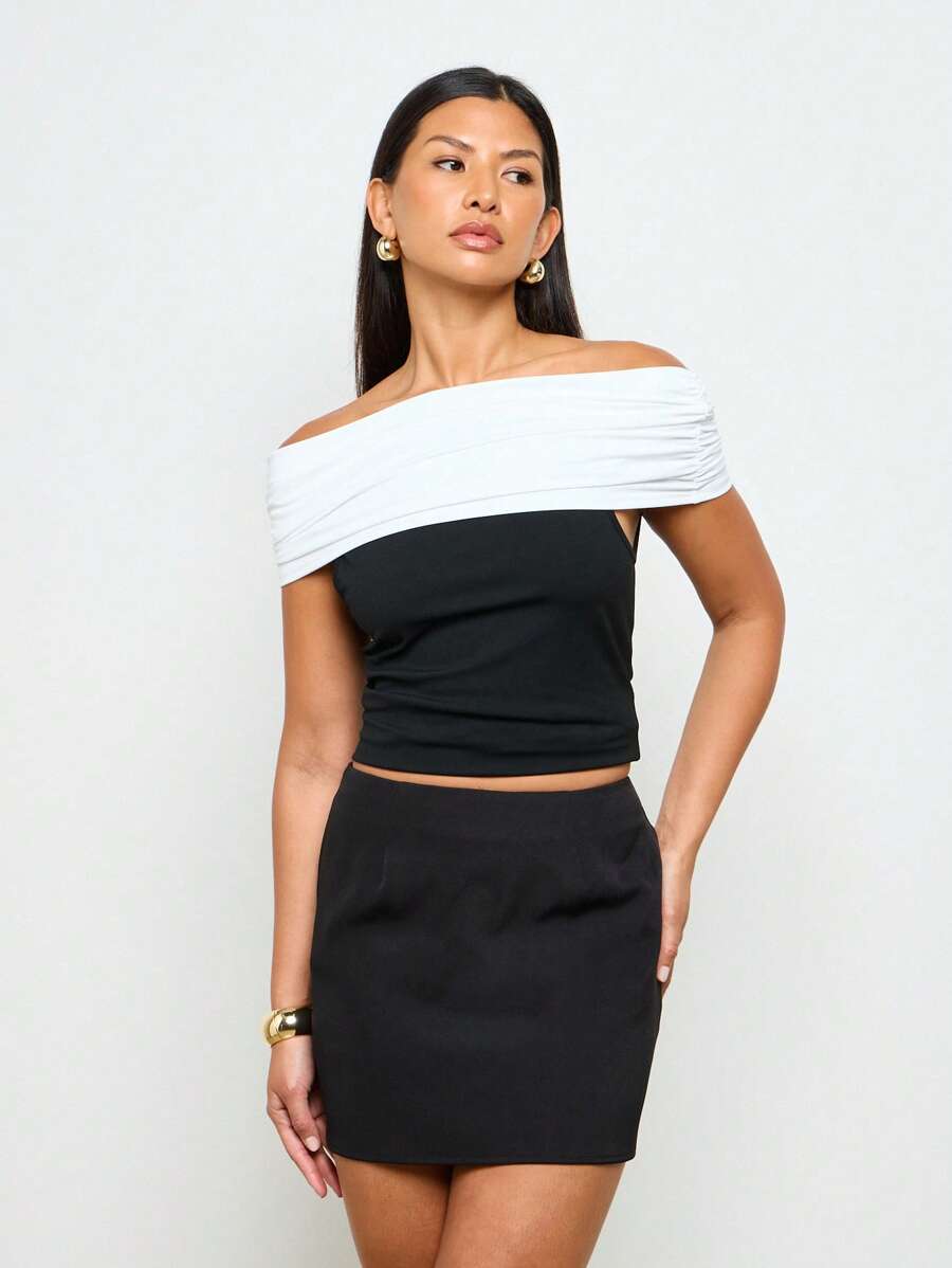 AiiRZ Minifalda lápiz clásica para uso en la oficina, fiestas, eventos, negocios, cenas y salidas nocturnas. Fondo formal ajustado. - Negro - Ver 1