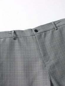 Manfinity Mode Men's Business Commuter Suit Jacket And Pants Set - Dark Grey - View 4