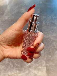 1 件 10ml 奢华水钻装饰可填充香水喷雾瓶、爽肤水瓶、旅行香水雾化器、迷你便携式香水喷雾器、女士礼物、香水瓶